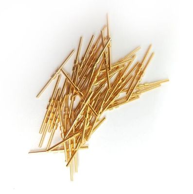 ทองเหลืองชุบทองเข็มแข็งชุบทองทดสอบ Pogo Pin / ปลอกนิ้วสปริง